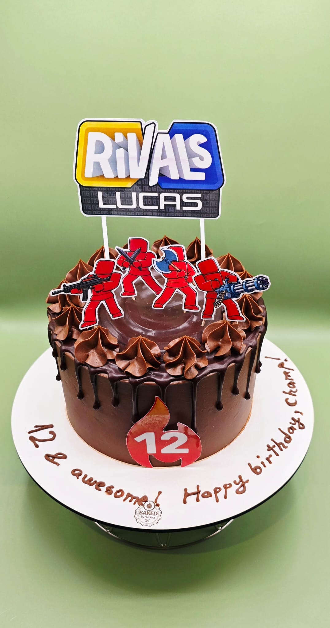 Bespoke custom celebration cake for Boys & Adventures handcrafted by Nicoleta